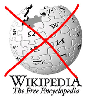 Undvik referera Wikipedia